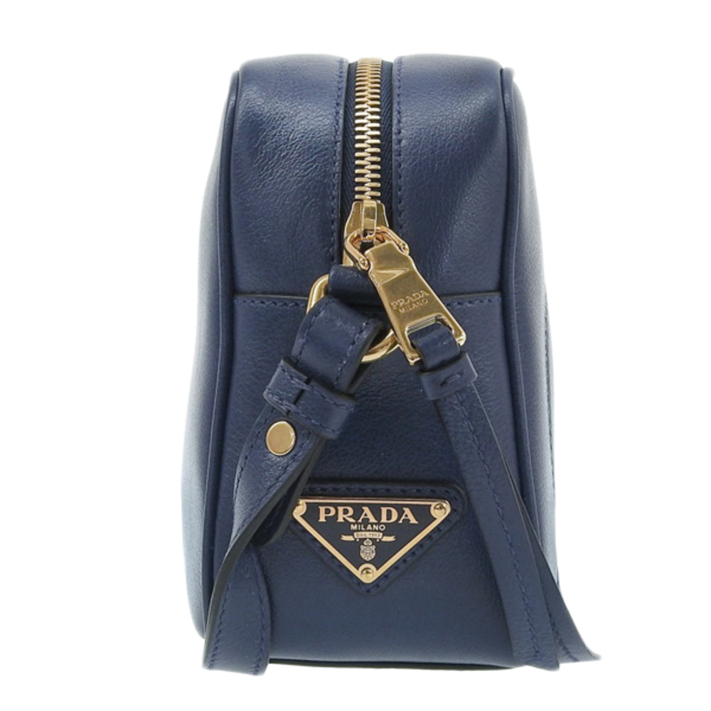 Prada Shoulder Outlet Blue Leather Bags